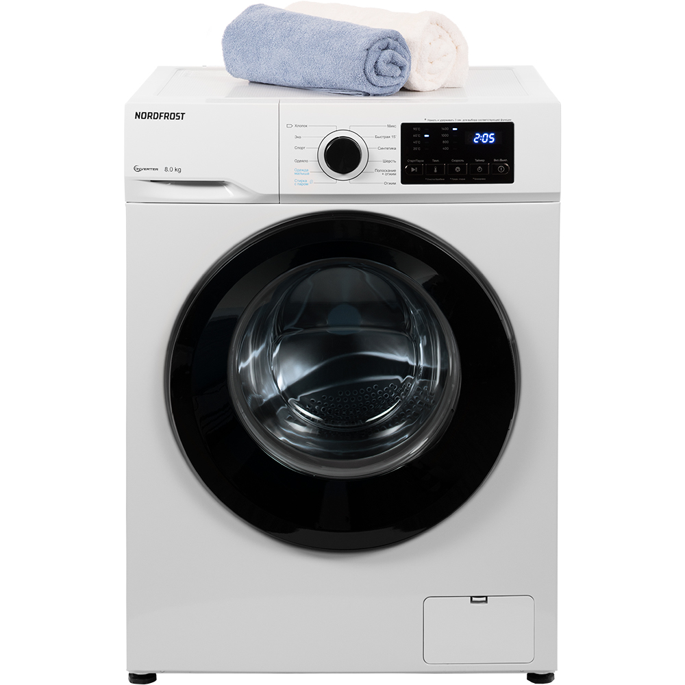 картинка Стиральная машина с паром Nordfrost I-WSQ4 8140 W  картинка Стиральная машина с паром Nordfrost I-WSQ4 8140 W