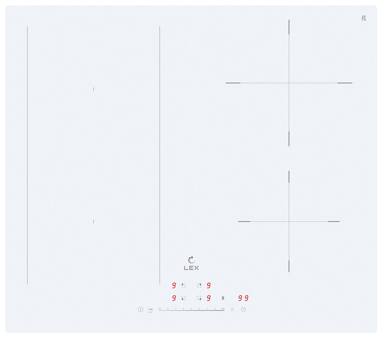 картинка Варочная панель Lex EVI 641A WH 