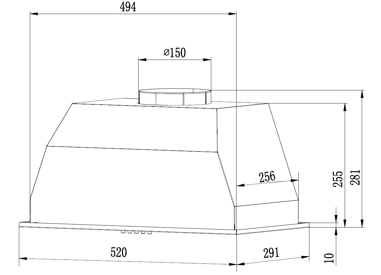 картинка Кухонная вытяжка Weissgauff BOX 1200 IX 