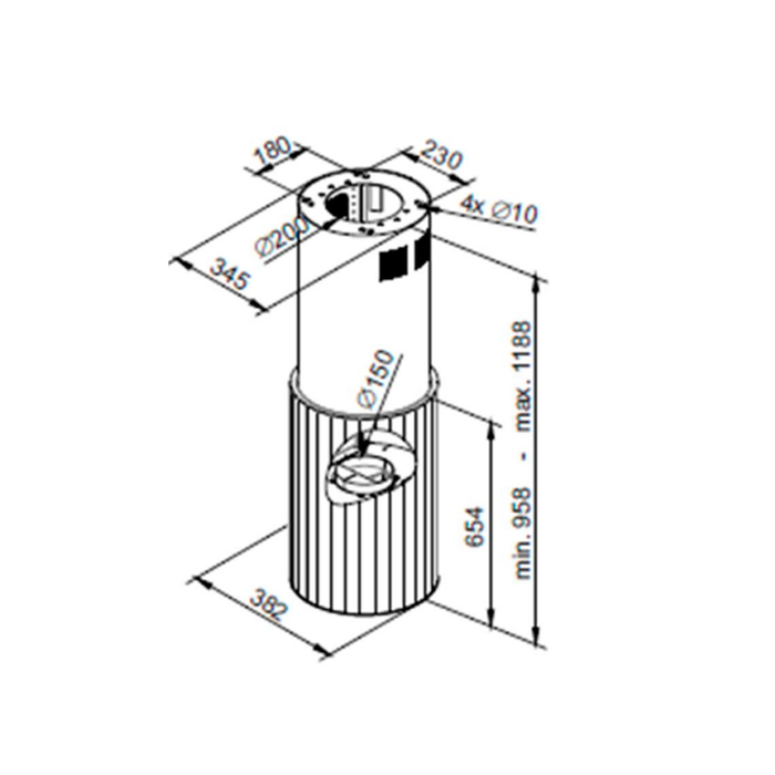 картинка Кухонная вытяжка Maunfeld ADELAIDE 39 ISLA GOLD 