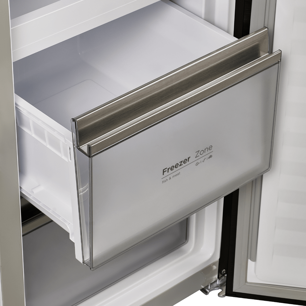 картинка Полувстраиваемый холодильник Maunfeld MFF190NFDB черный 