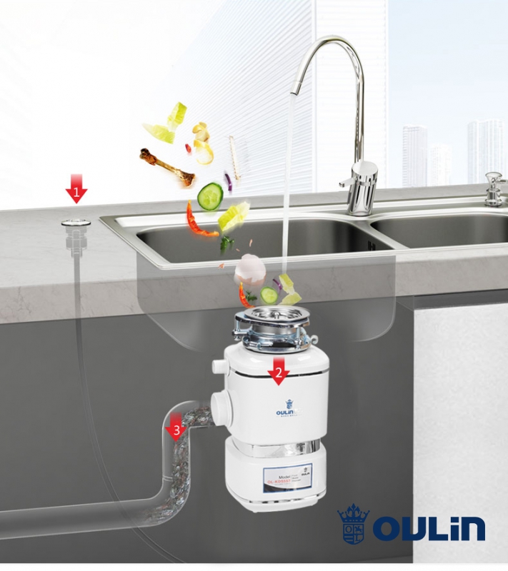 картинка Измельчитель пищевых отходов Oulin Ol-Kds553 
