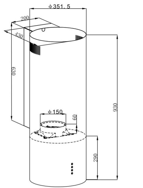 картинка Кухонная вытяжка Maunfeld LEE WALL 35 INOX  картинка Кухонная вытяжка Maunfeld LEE WALL 35 INOX