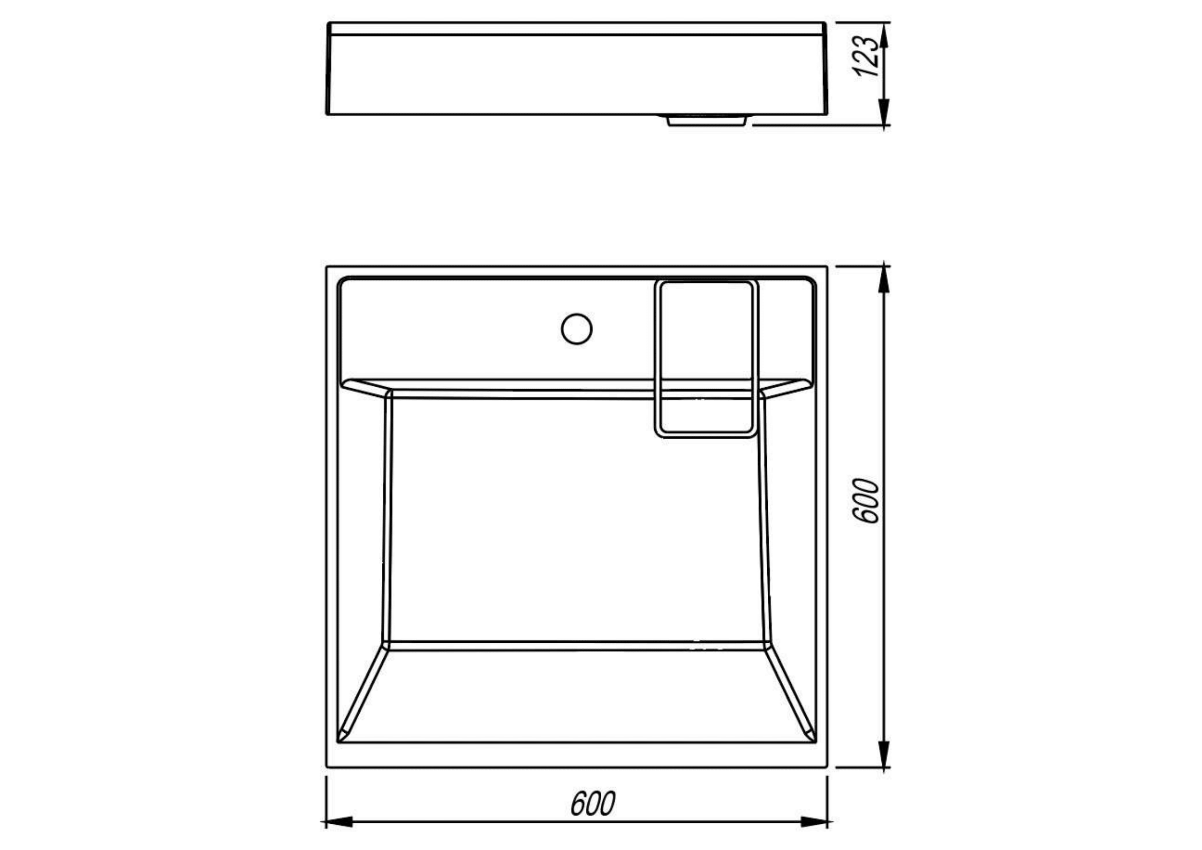 картинка Раковина для ванной Florentina Лагуна 600 