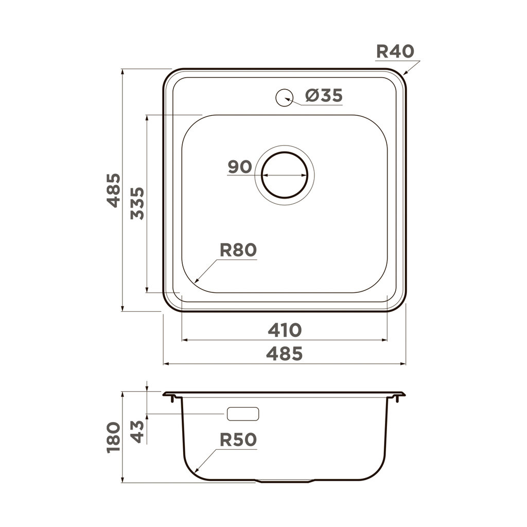 картинка Мойка для кухни Omoikiri NOTORO 48-IN 