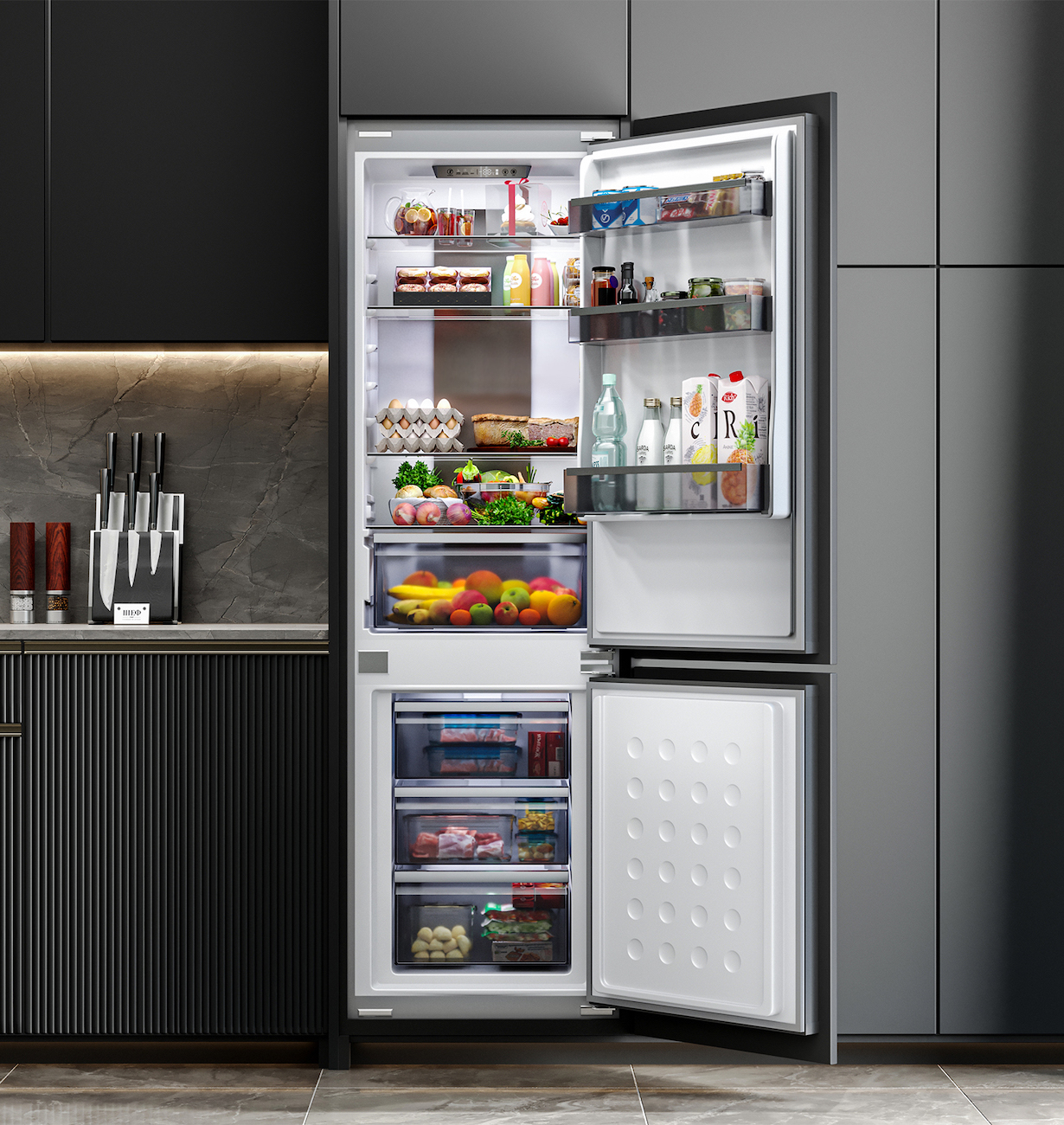 картинка Встраиваемый холодильник Lex LBI177.3ID GREY 