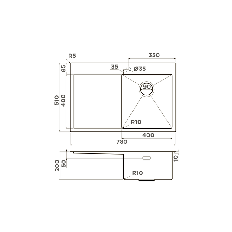 картинка Мойка Omoikiri AKISAME-78-LG-R 