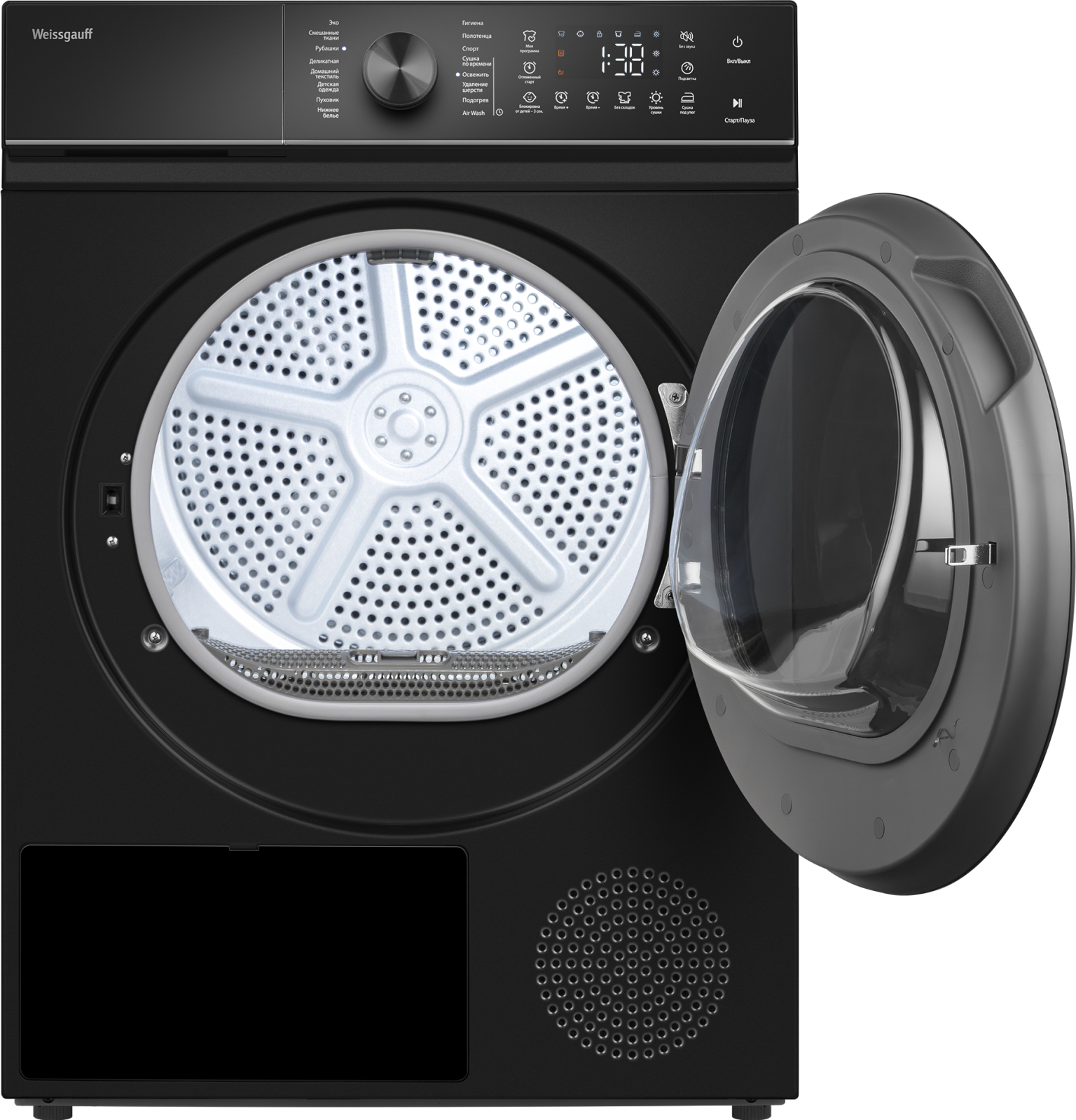 картинка Сушильная машина Weissgauff WD 5910 Heat Pump Matt Black 