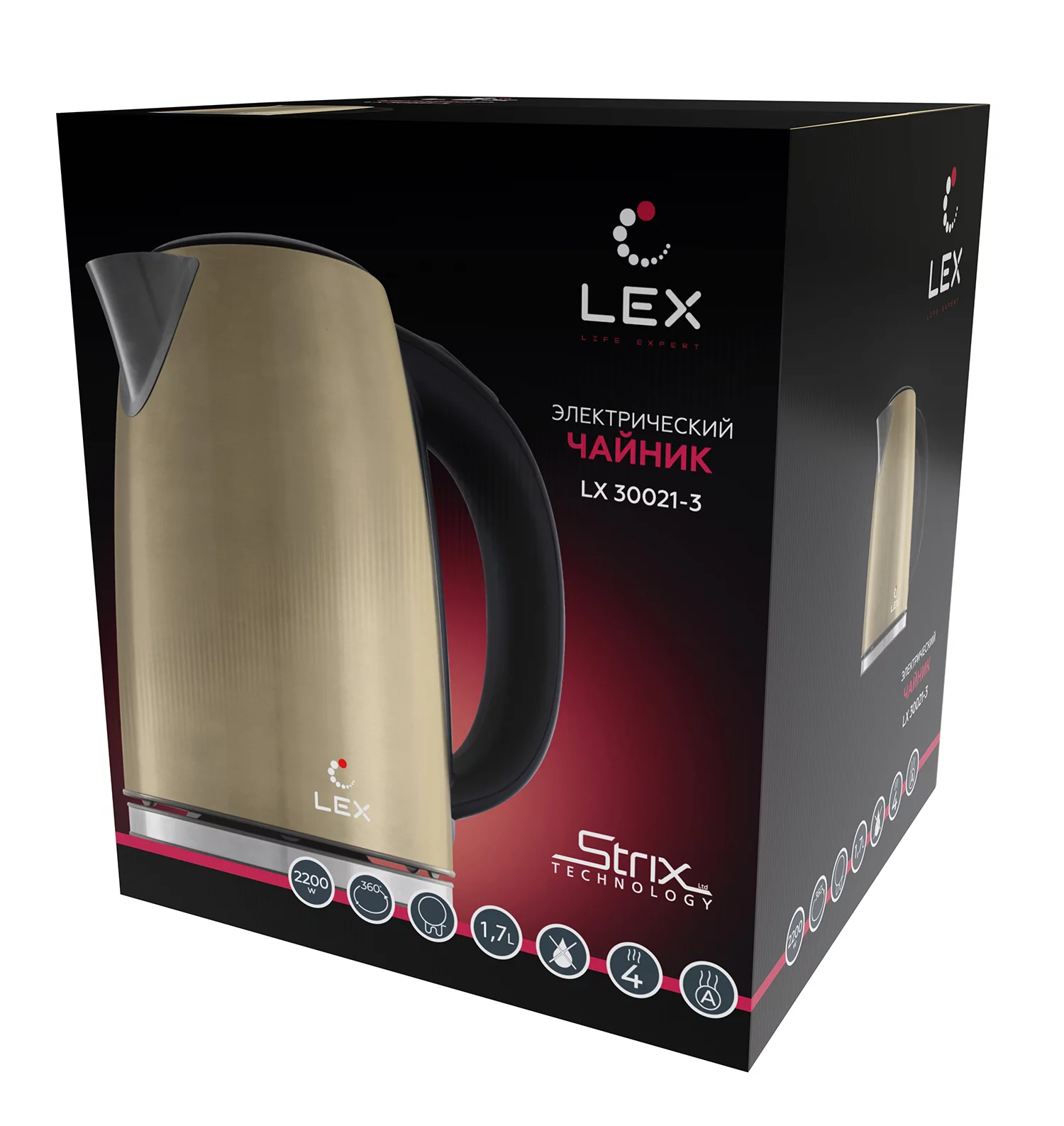 картинка Чайник Lex LX30021-3  картинка Чайник Lex LX30021-3