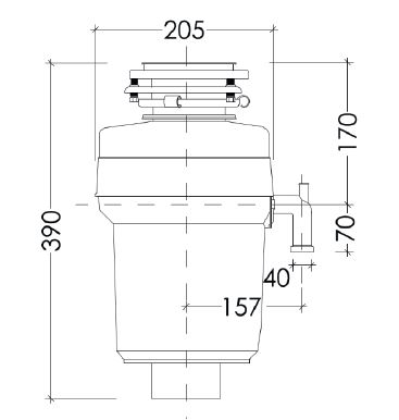 картинка Измельчитель пищевых отходов Kuppersberg WS 750 V  картинка Измельчитель пищевых отходов Kuppersberg WS 750 V