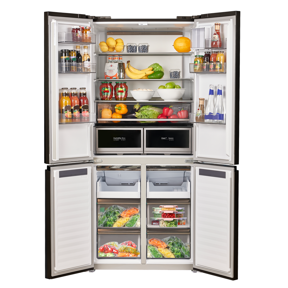 картинка Полувстраиваемый холодильник Maunfeld MFF190NFDBG бежевый 