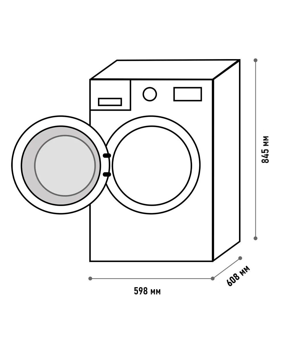 картинка Стиральная машина Evelux EW 61125 BD 