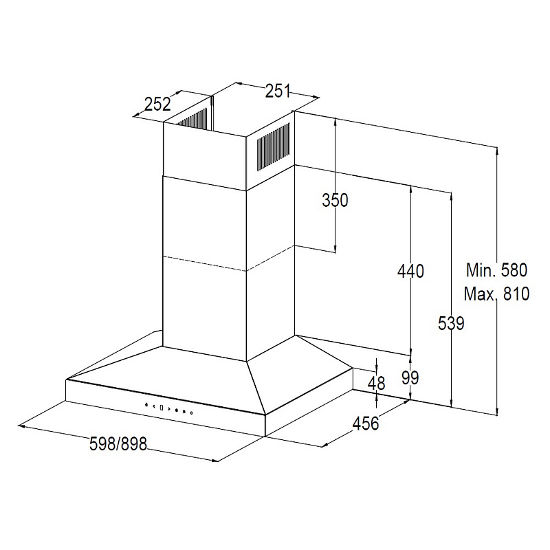 картинка Кухонная вытяжка Korting KHC 9831 NGN 
