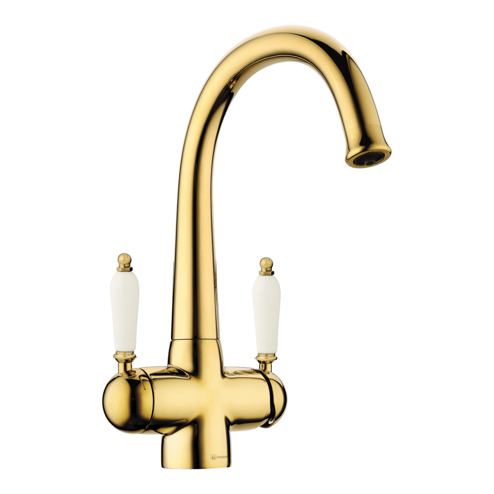 картинка Смеситель Omoikiri OKINAWA-2-G золотой 