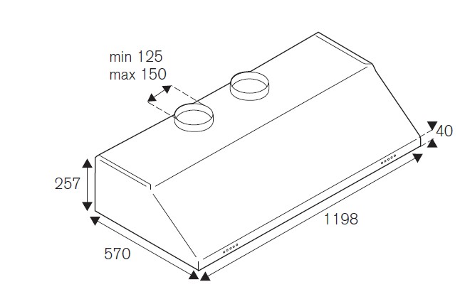 картинка Кухонная вытяжка Bertazzoni KU120PRO2XA (2 мотора) 