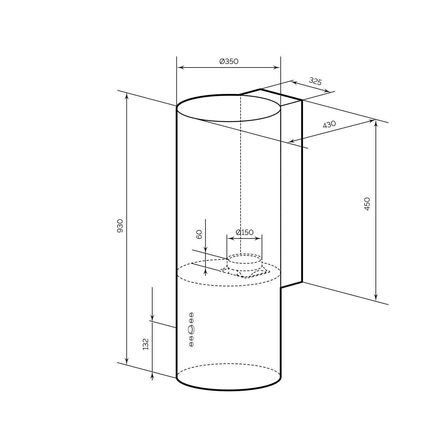 картинка Кухонная вытяжка Lex GAMMA 350 BLACK 