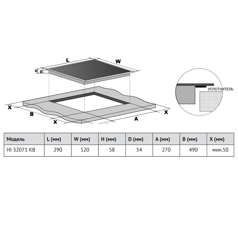 картинка Варочная панель Korting HI 32071 KB 