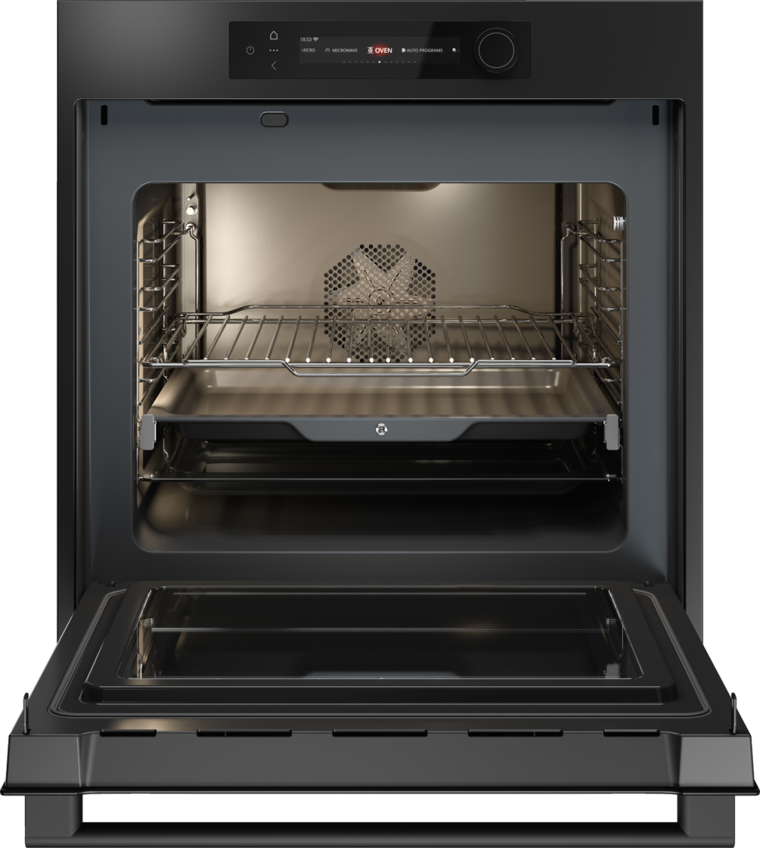 картинка Электрический духовой шкаф с функцией СВЧ Asko OCM66GSH графит 