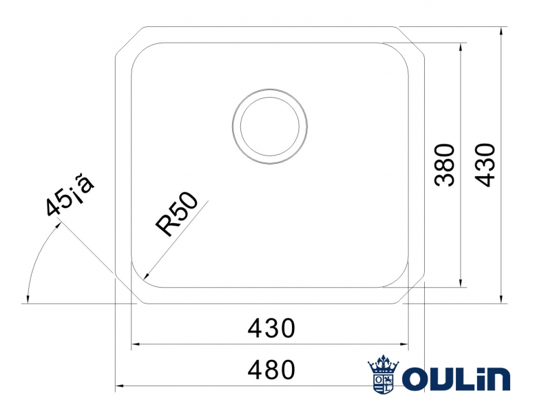 картинка Мойка для кухни Oulin OL-U104  картинка Мойка для кухни Oulin OL-U104