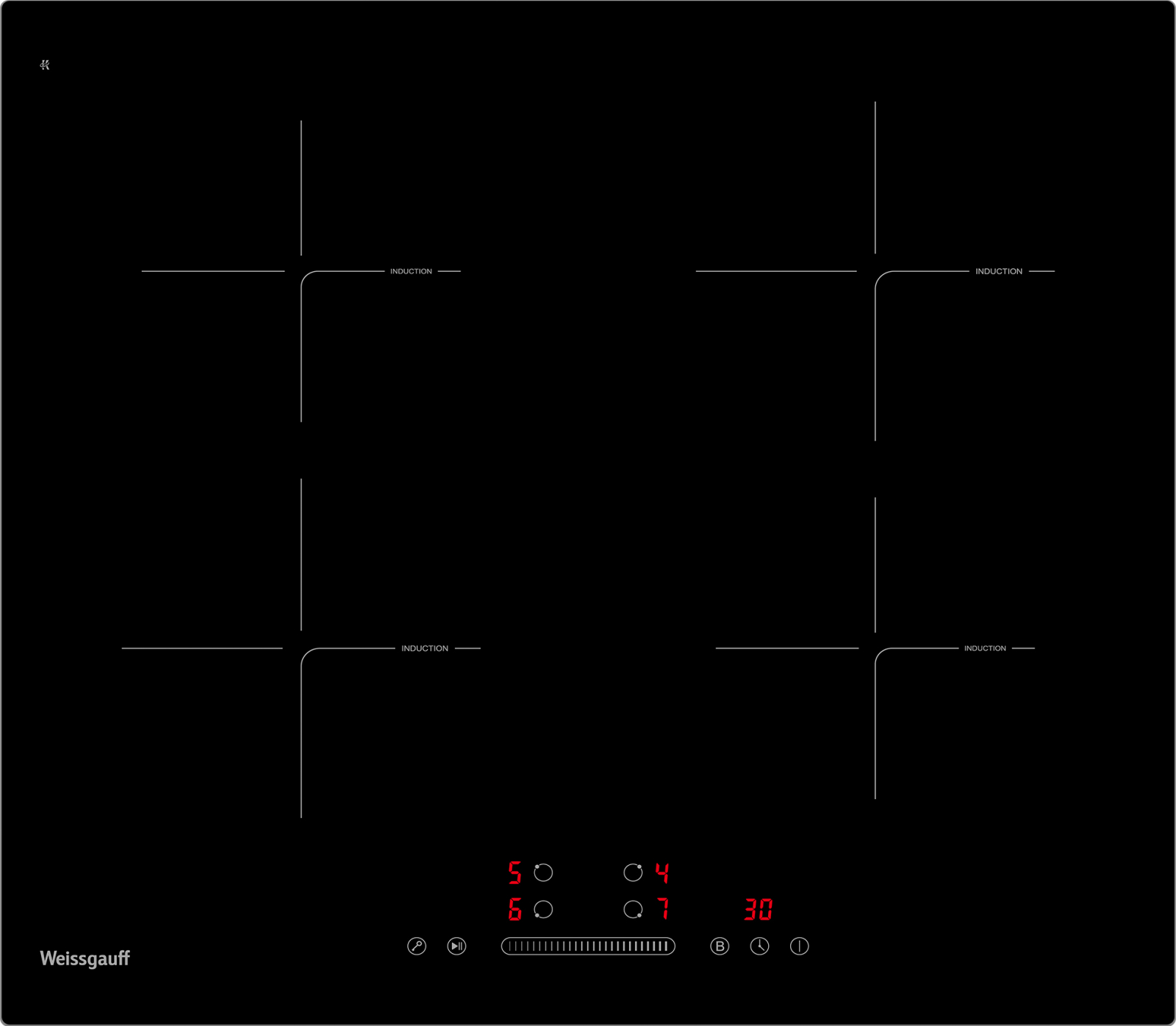 картинка Индукционная варочная панель Weissgauff HI 632 BA 