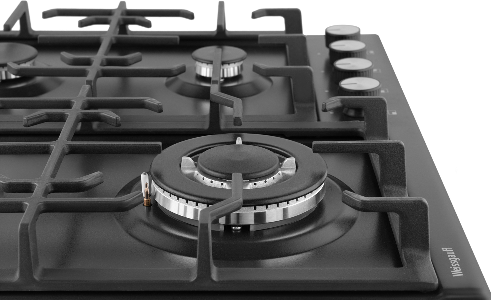 картинка Газовая варочная панель Weissgauff HGG 641 BEB черный 