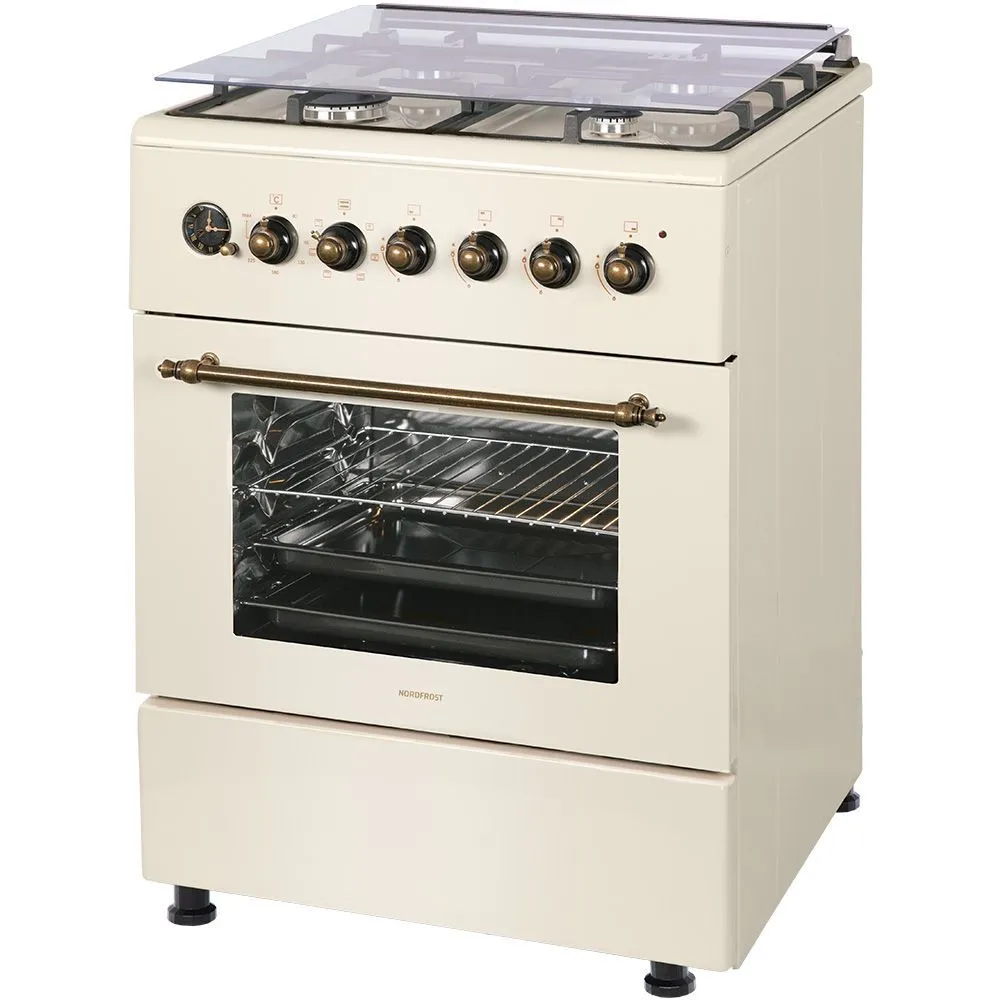 картинка Комбинированная кухонная плита Nordfrost GE 6064 YR  картинка Комбинированная кухонная плита Nordfrost GE 6064 YR