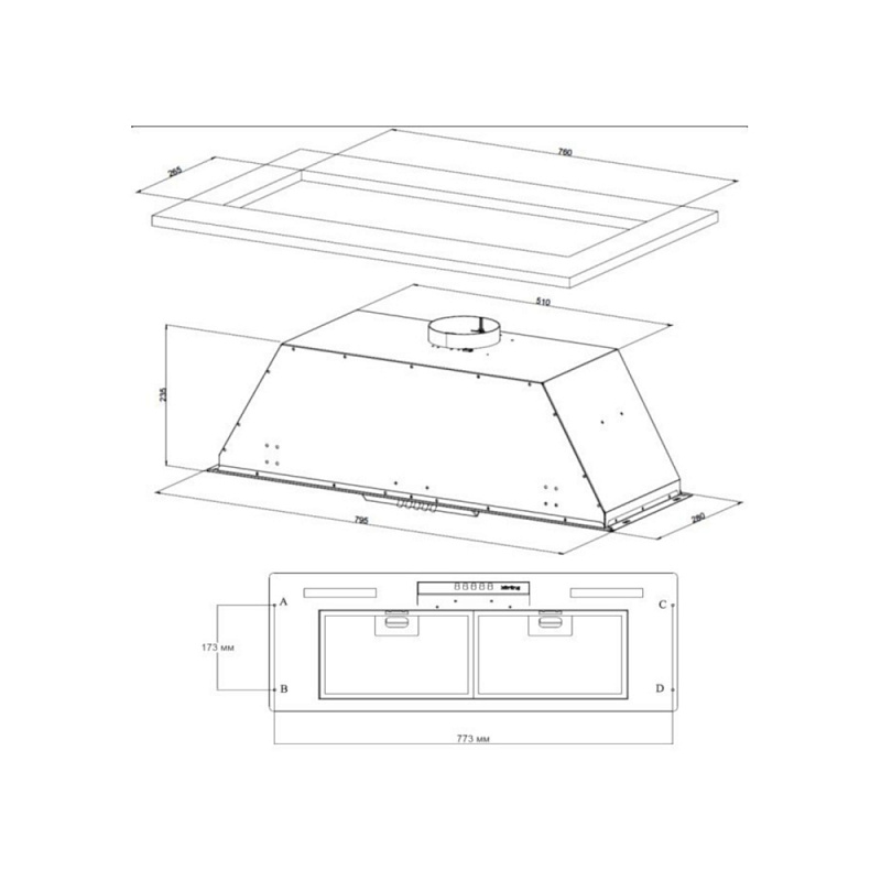 картинка Кухонная вытяжка Korting KHI 9931 N 