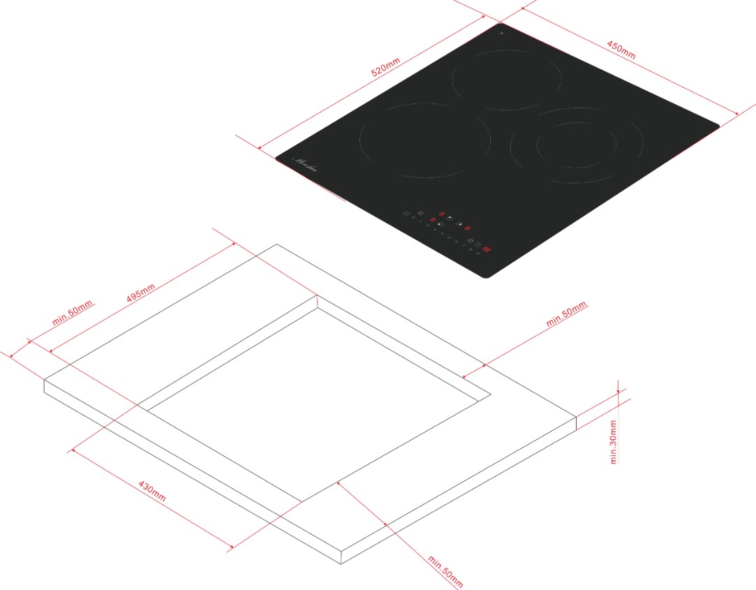 картинка Электрическая варочная панель Monsher MHE 46 