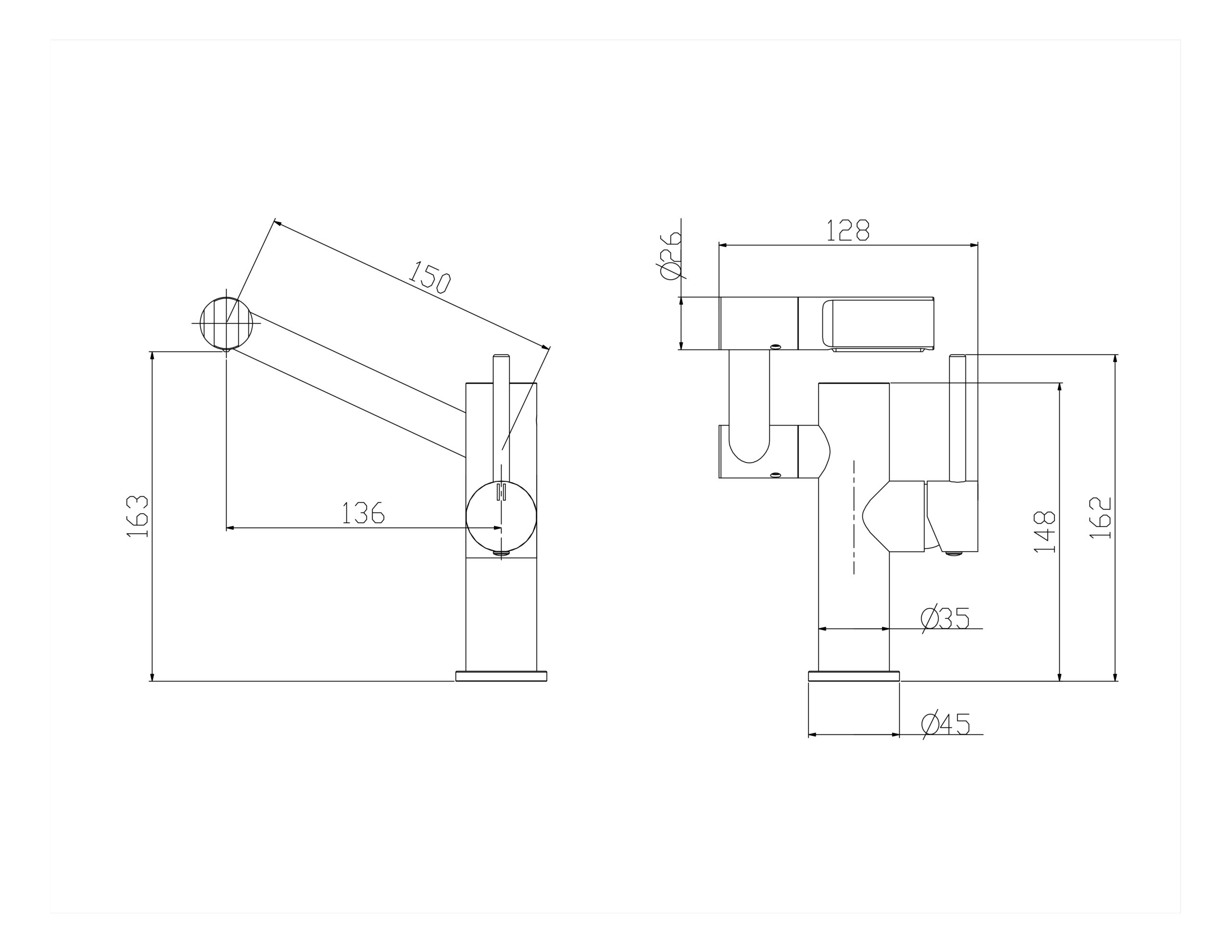 картинка Смеситель Longran TECHNO LM1111 черный  