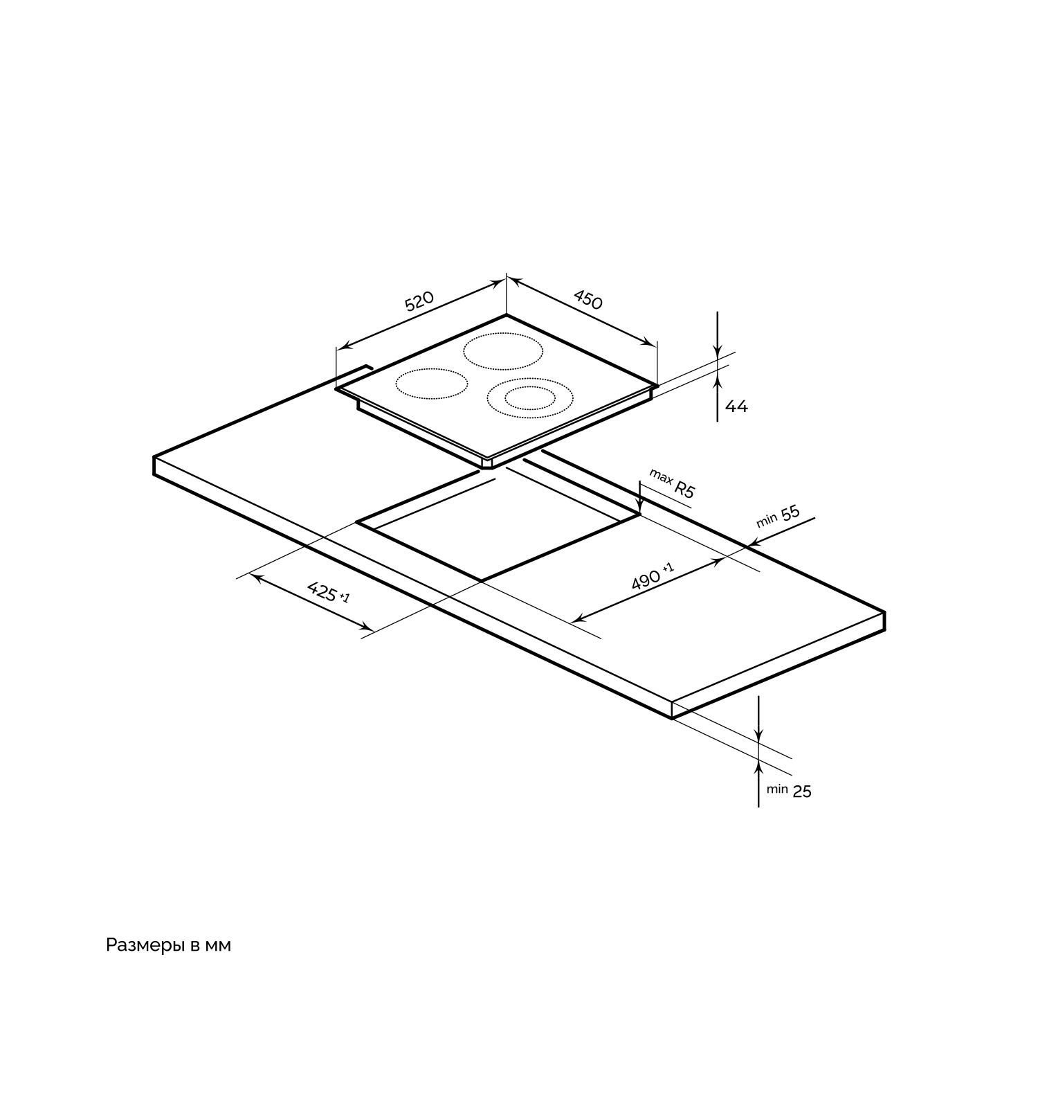 картинка Электрическая варочная панель MILLEN MEH 451 BL 