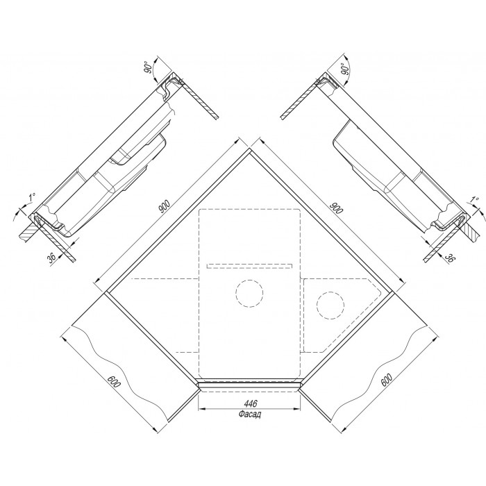 картинка Мойка для кухни Florentina Бомбей 