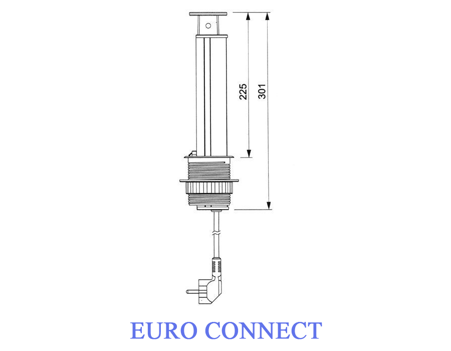 картинка Встраиваемая розетка GLS 3X16 EURO серебристый 