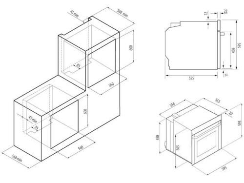 картинка Электрический духовой шкаф Krona BELCANTO 60 IX нержавеющая сталь 