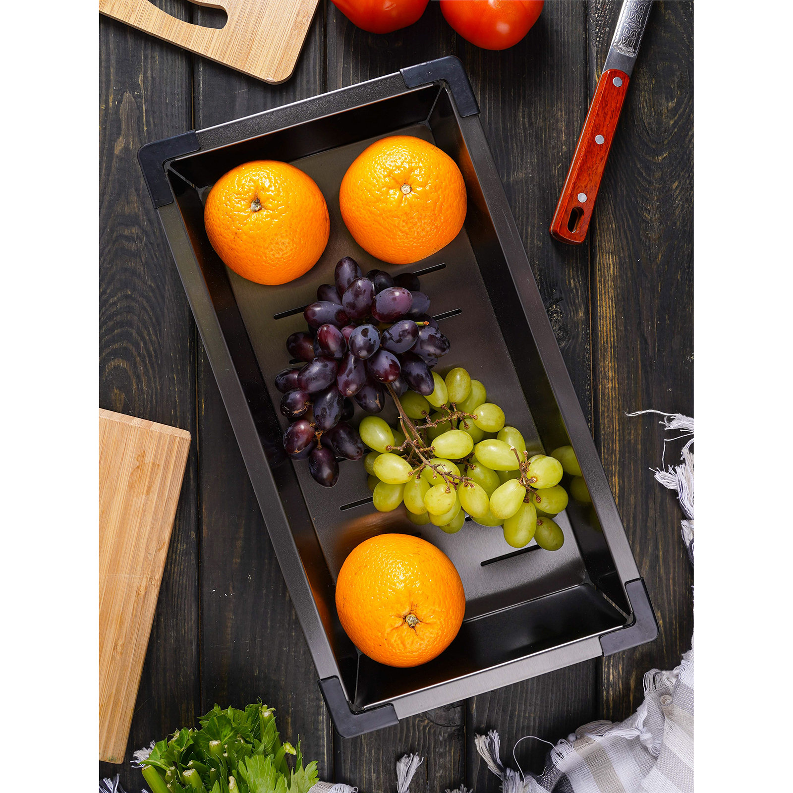 картинка Коландер Ledeme K30340B графит  картинка Коландер Ledeme K30340B графит