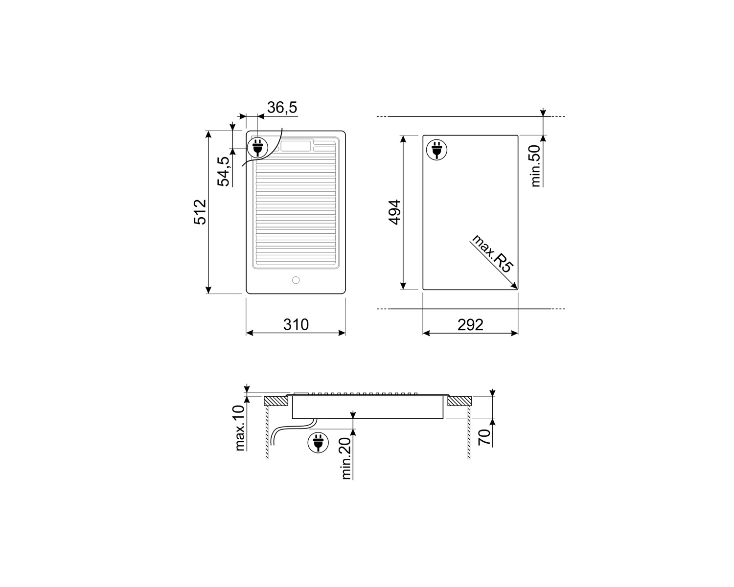 картинка Гриль электрический Smeg PGF30B  картинка Гриль электрический Smeg PGF30B