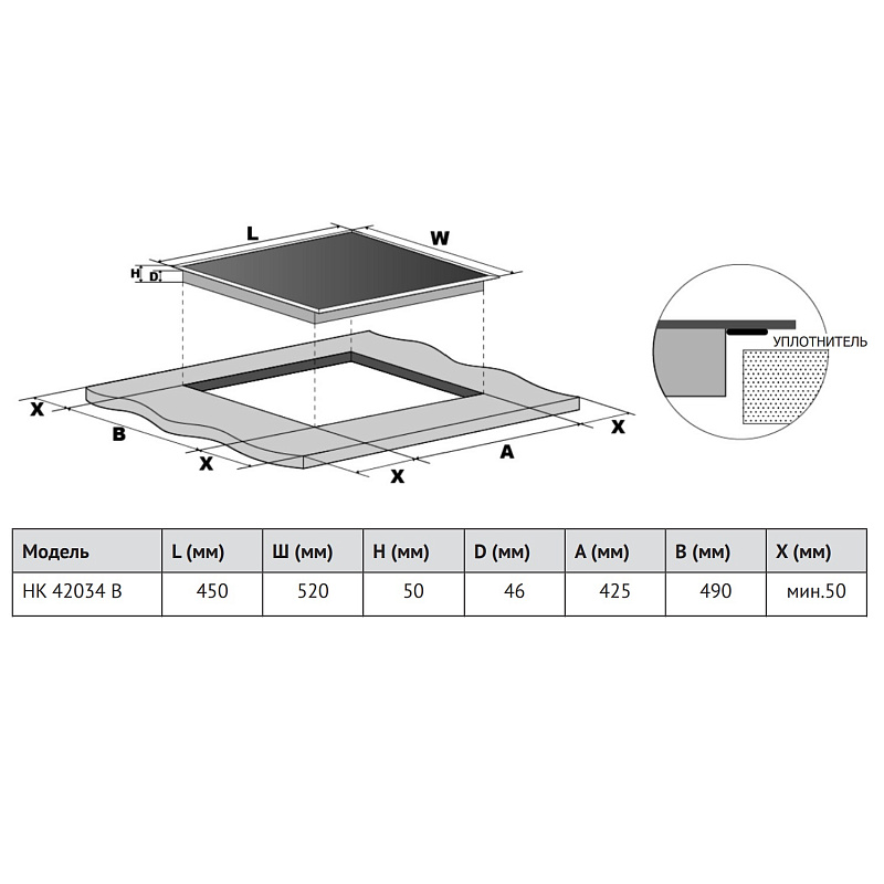 картинка Варочная панель Korting HK 42034 B 