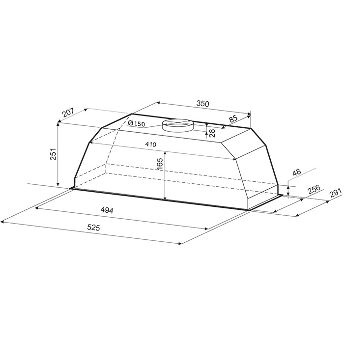 картинка Кухонная вытяжка Krona AMELI 600 WHITE PB 