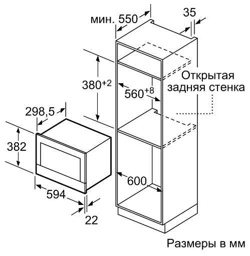 картинка Микроволновая печь встраиваемая Neff C17WR01G0  