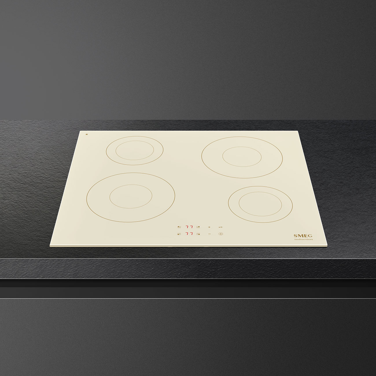 картинка Индукционная варочная панель Smeg SI2641DP кремовый 