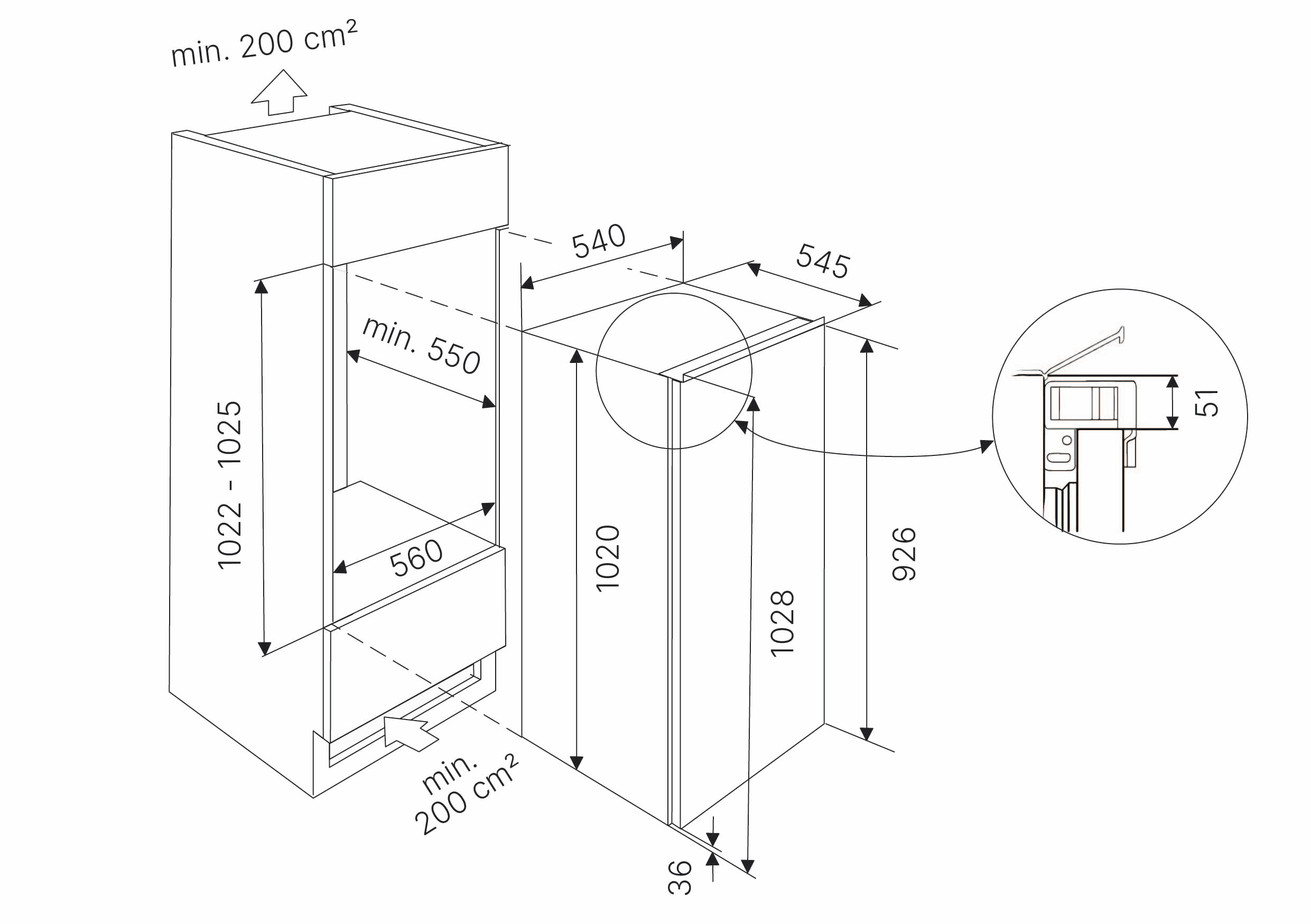 картинка Встраиваемый холодильник Kuppersbusch FK 3305.0I 