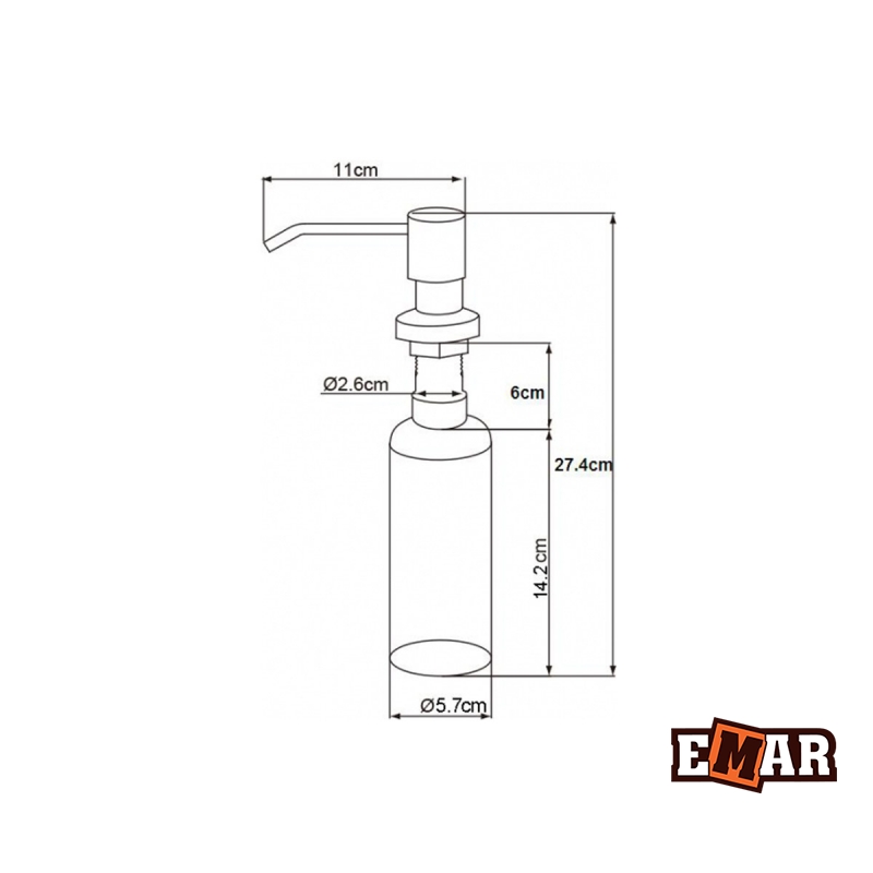картинка Дозатор для мыла Emar ЕД-401D.PVD Dark  картинка Дозатор для мыла Emar ЕД-401D.PVD Dark