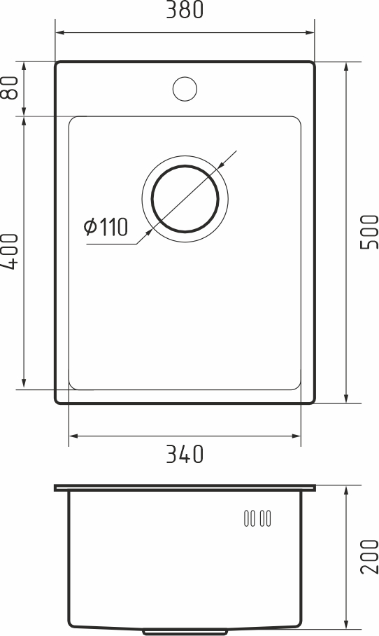 картинка Мойка для кухни Rivelato Rinox 3850  картинка Мойка для кухни Rivelato Rinox 3850