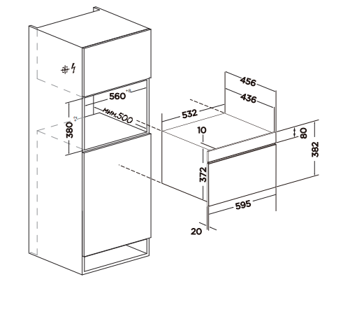 картинка Микроволновая печь встраиваемая Midea MI9340GG-I 