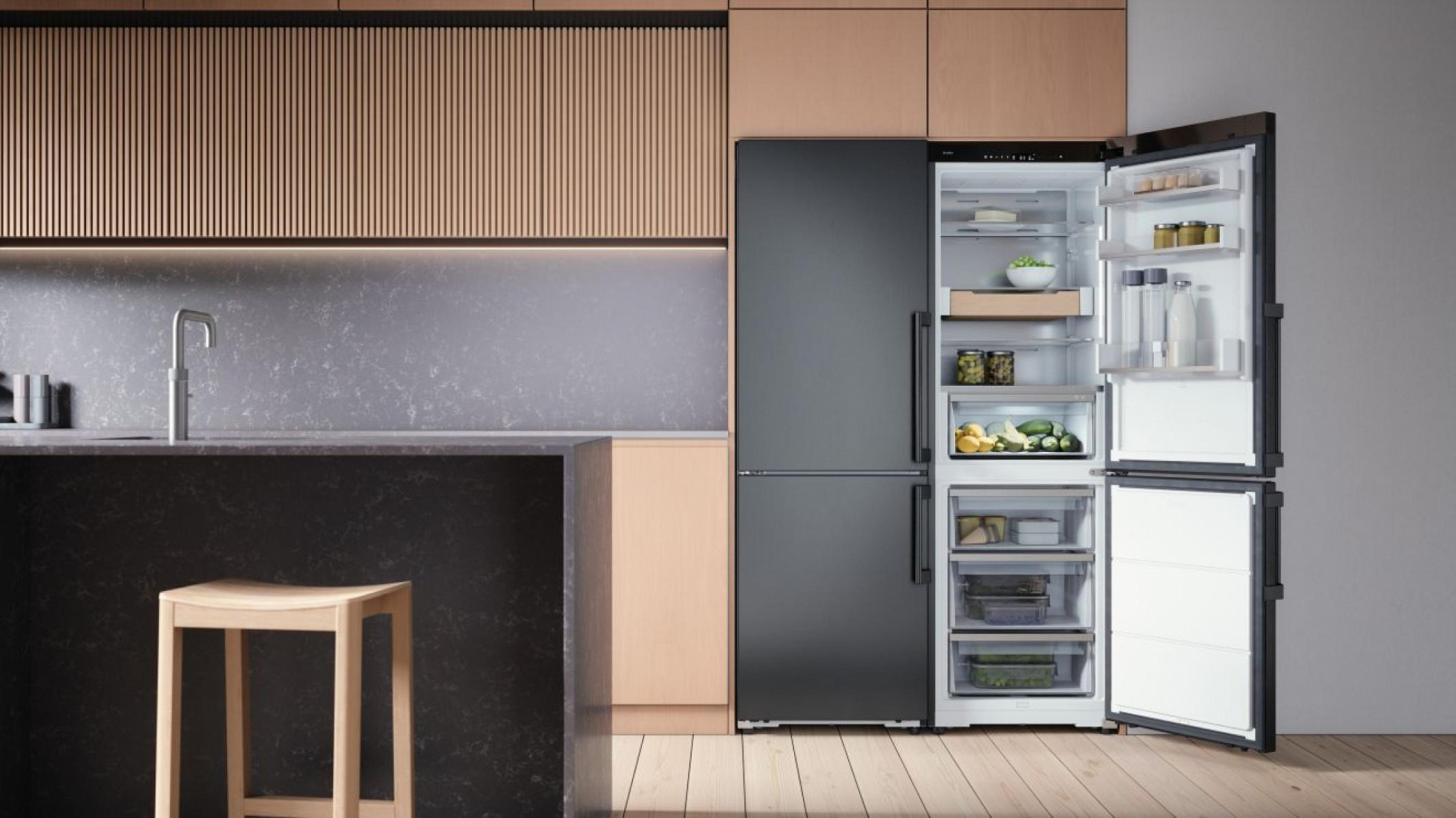 картинка Полувстраиваемый холодильник Asko RFC586KNBB1 