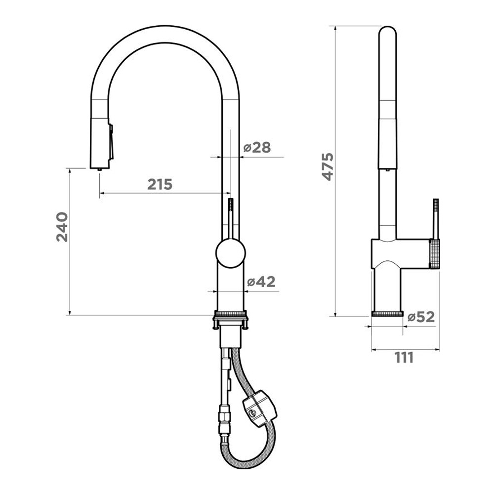 картинка Смеситель Omoikiri Tahara-SB gb 