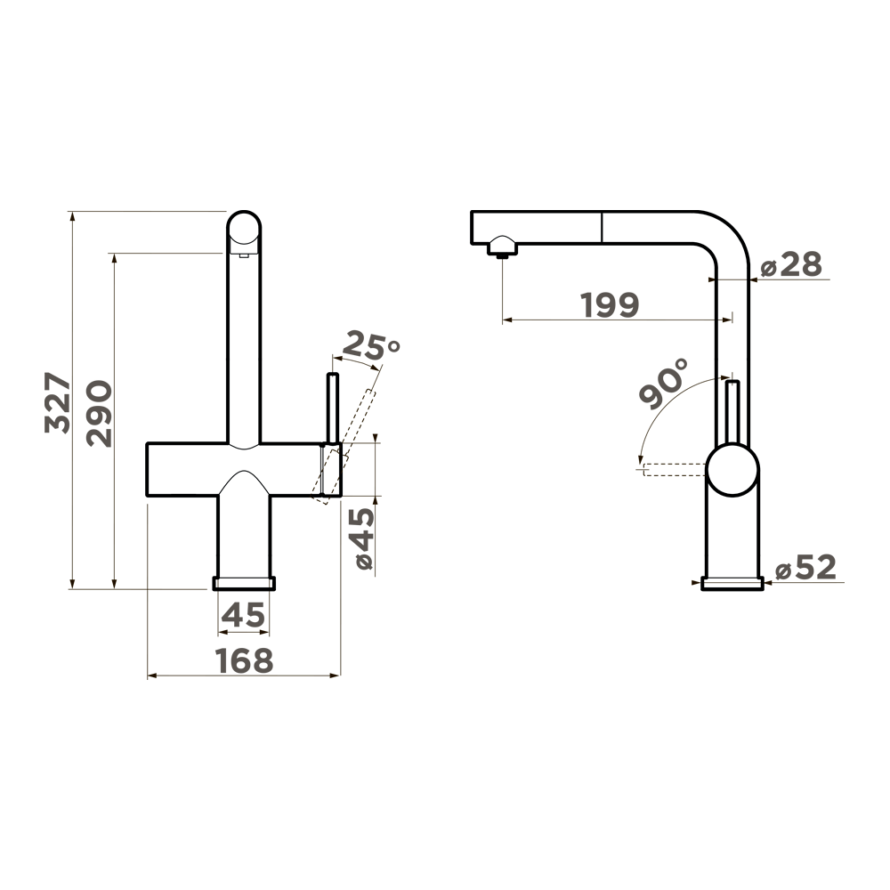 картинка Смеситель Omoikiri Karatsu-S bn 