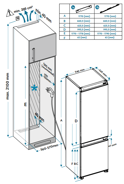 картинка Встраиваемый холодильник Weissgauff WRKI 178 V 