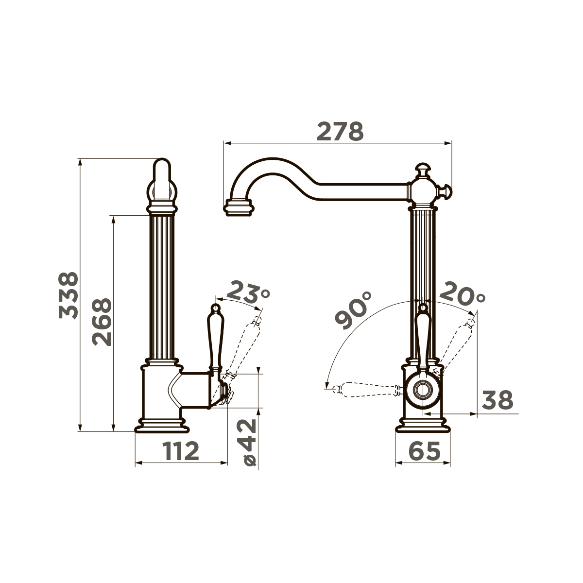 картинка Смеситель Omoikiri TOSHIMA 
