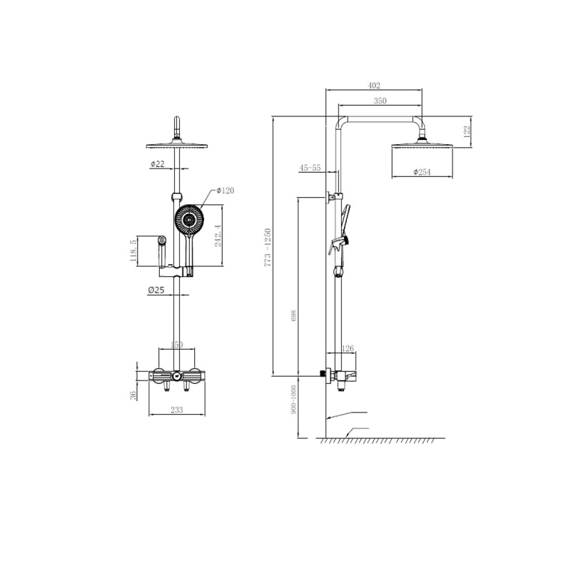 картинка Душевая система Oulin OL-HT-2605 