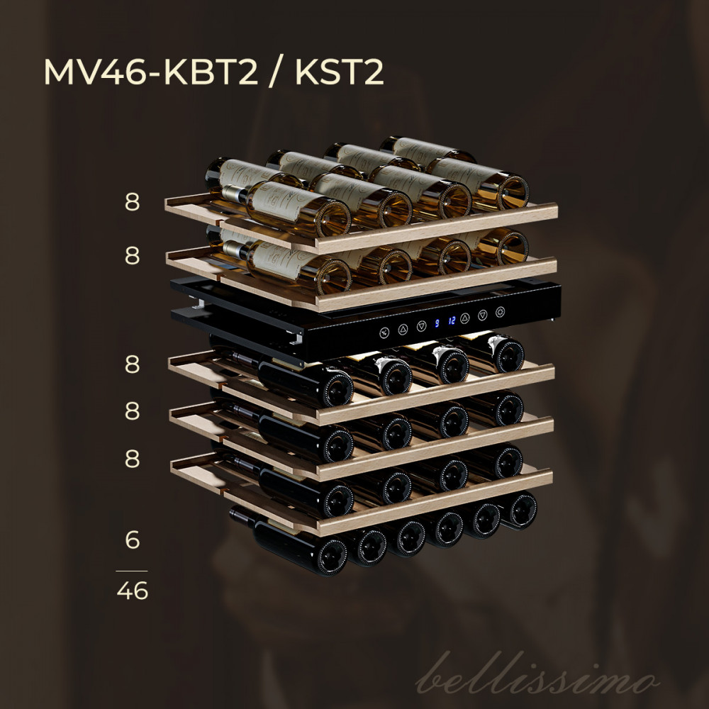 картинка Комбинированный винный шкаф Meyvel MV46-KST2  картинка Комбинированный винный шкаф Meyvel MV46-KST2
